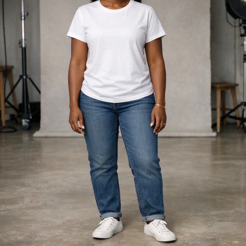 AI clothing model template