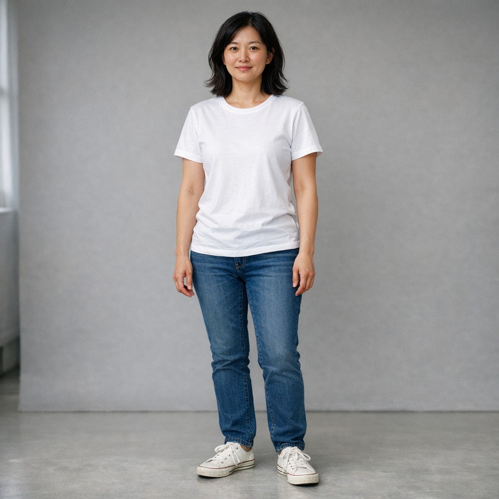 AI clothing model template