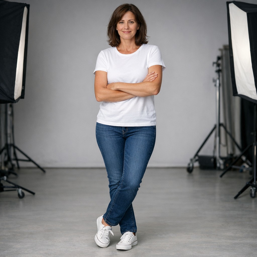 AI clothing model template